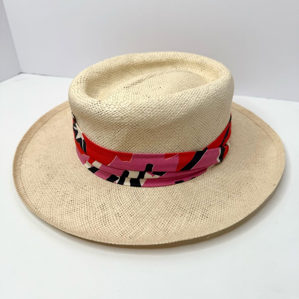 Vintage Dorfman Pacific Co. Rush Gambler Straw Fedora Hat